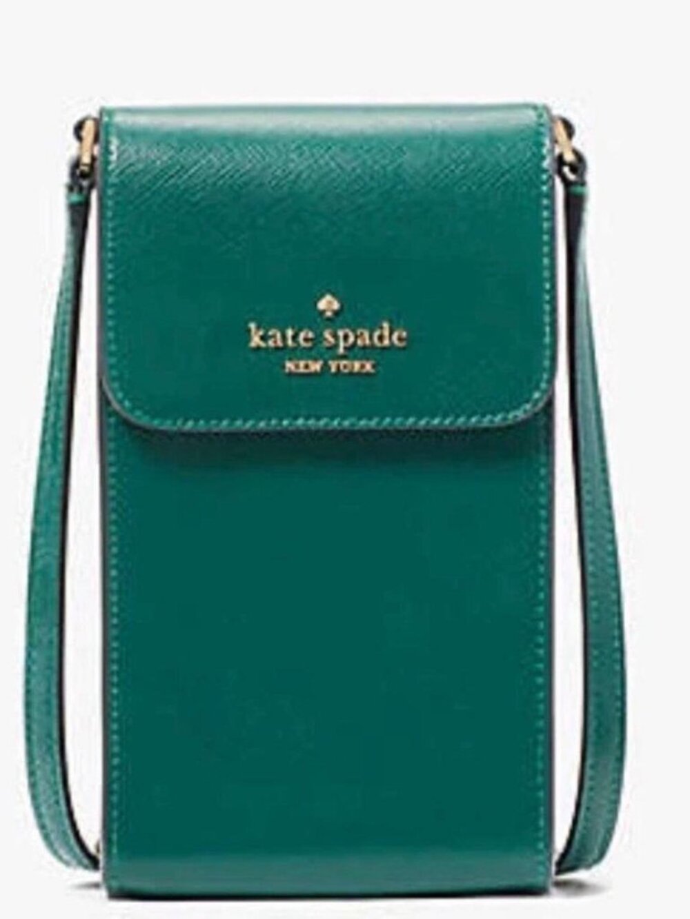 Kate Spade Madison Phone Crossbody Women Jade Green Saffiano Leather NWT